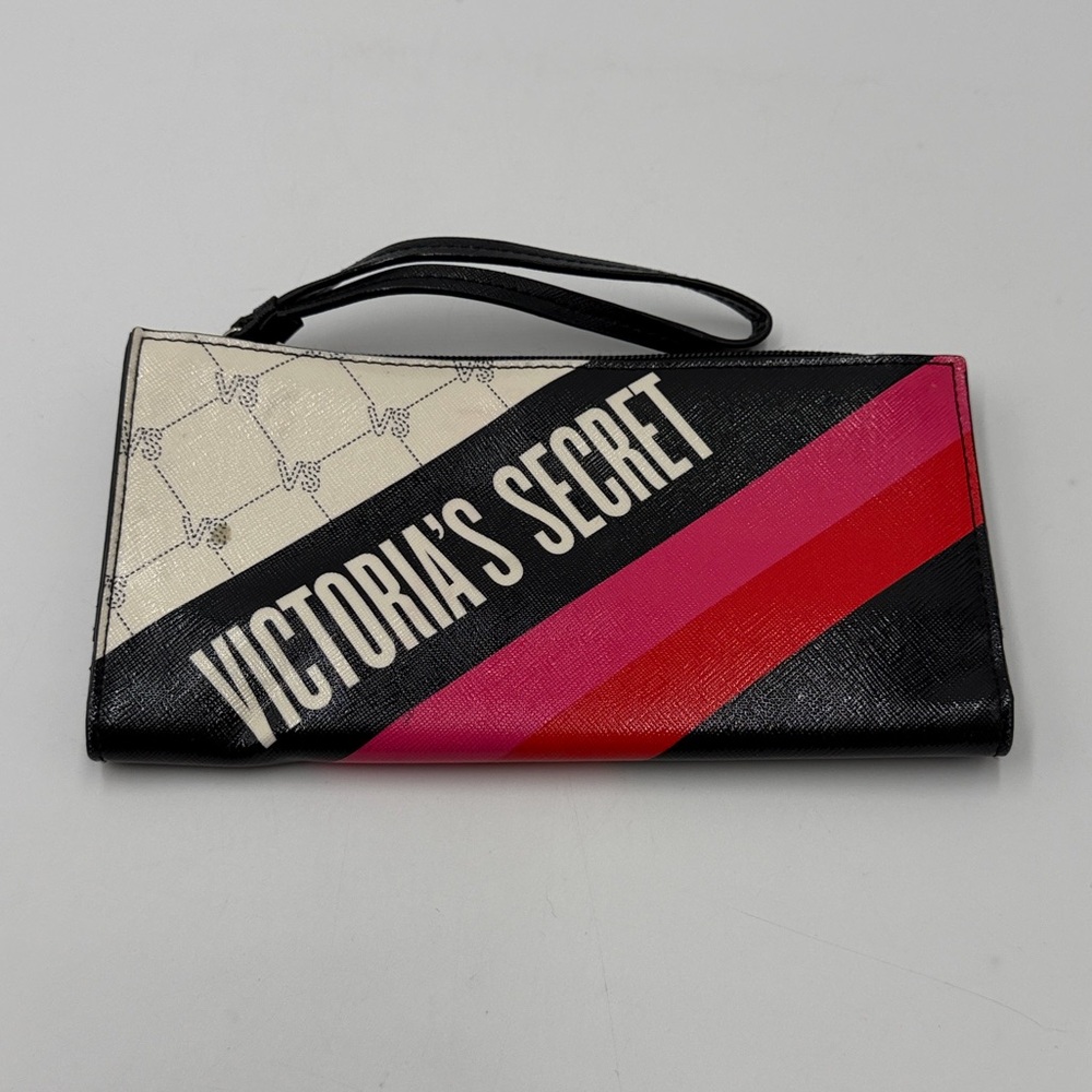Victoria's Secret Black & Pink Wristlet/ Wallet